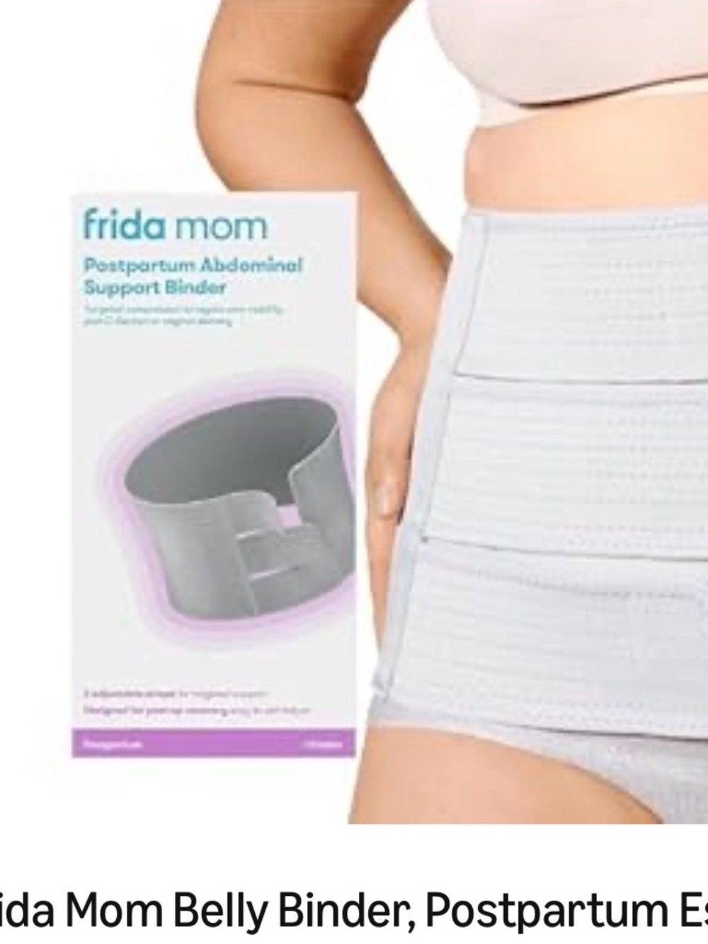 Frida Mom Postpartum Abdominal Support Binder - Light Gray